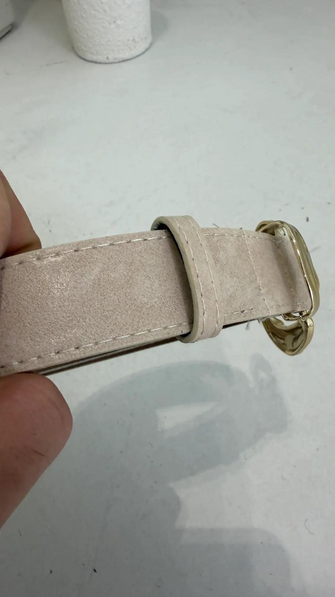 2822 Oval Tokalı Kemer BEJ