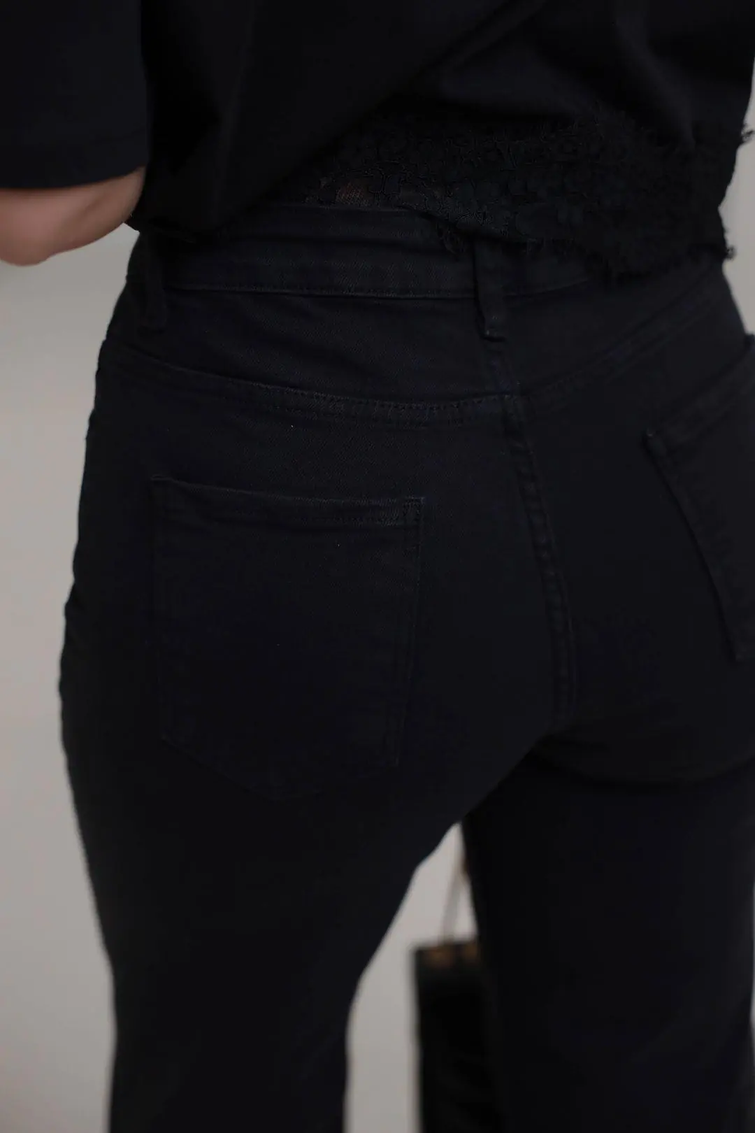 Yüksek Bel Wide Leg Jean KOYU SİYAH