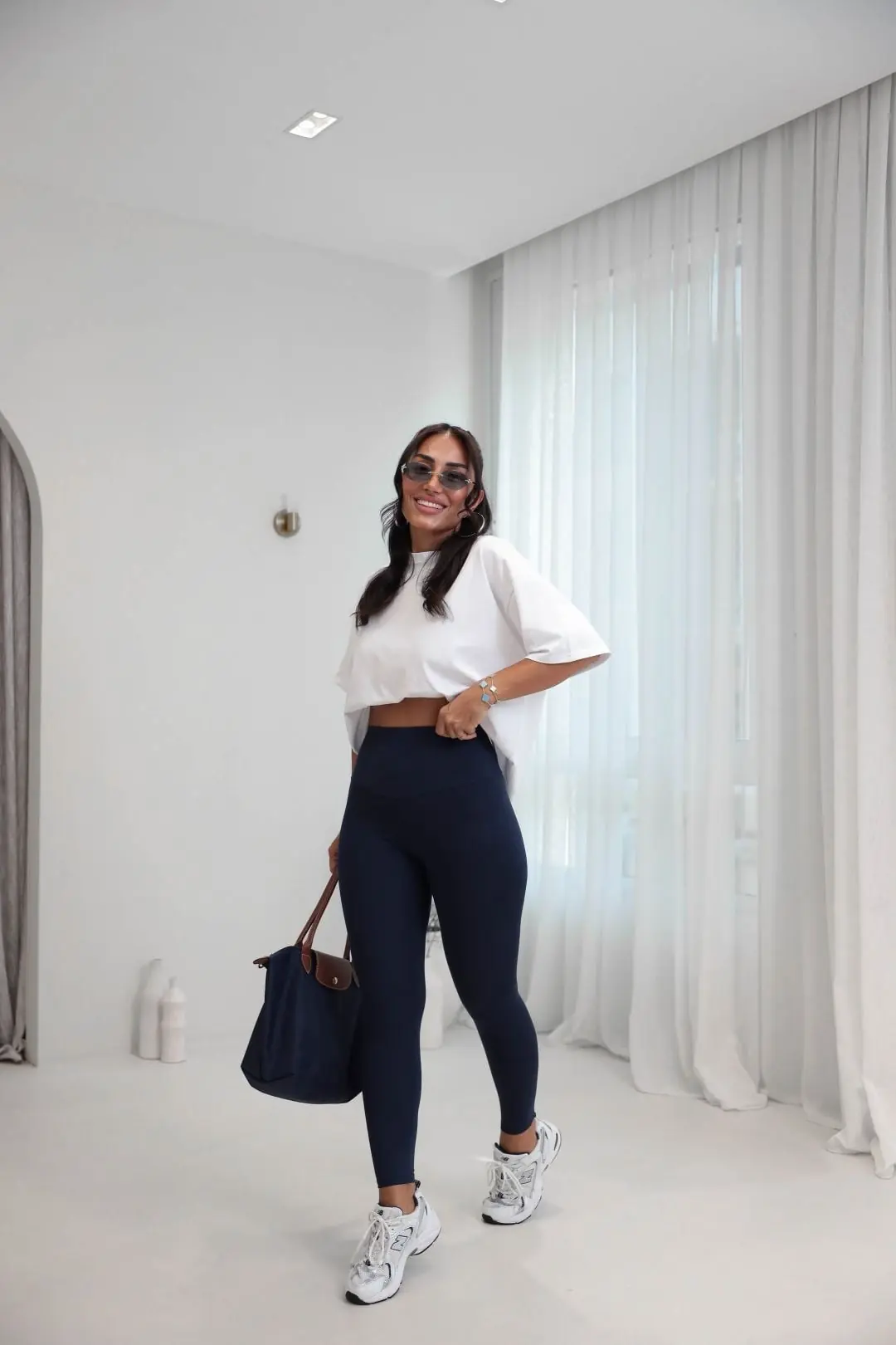 3300 Bisiklet Yaka Oversize Basic Coton Tshirt BEYAZ