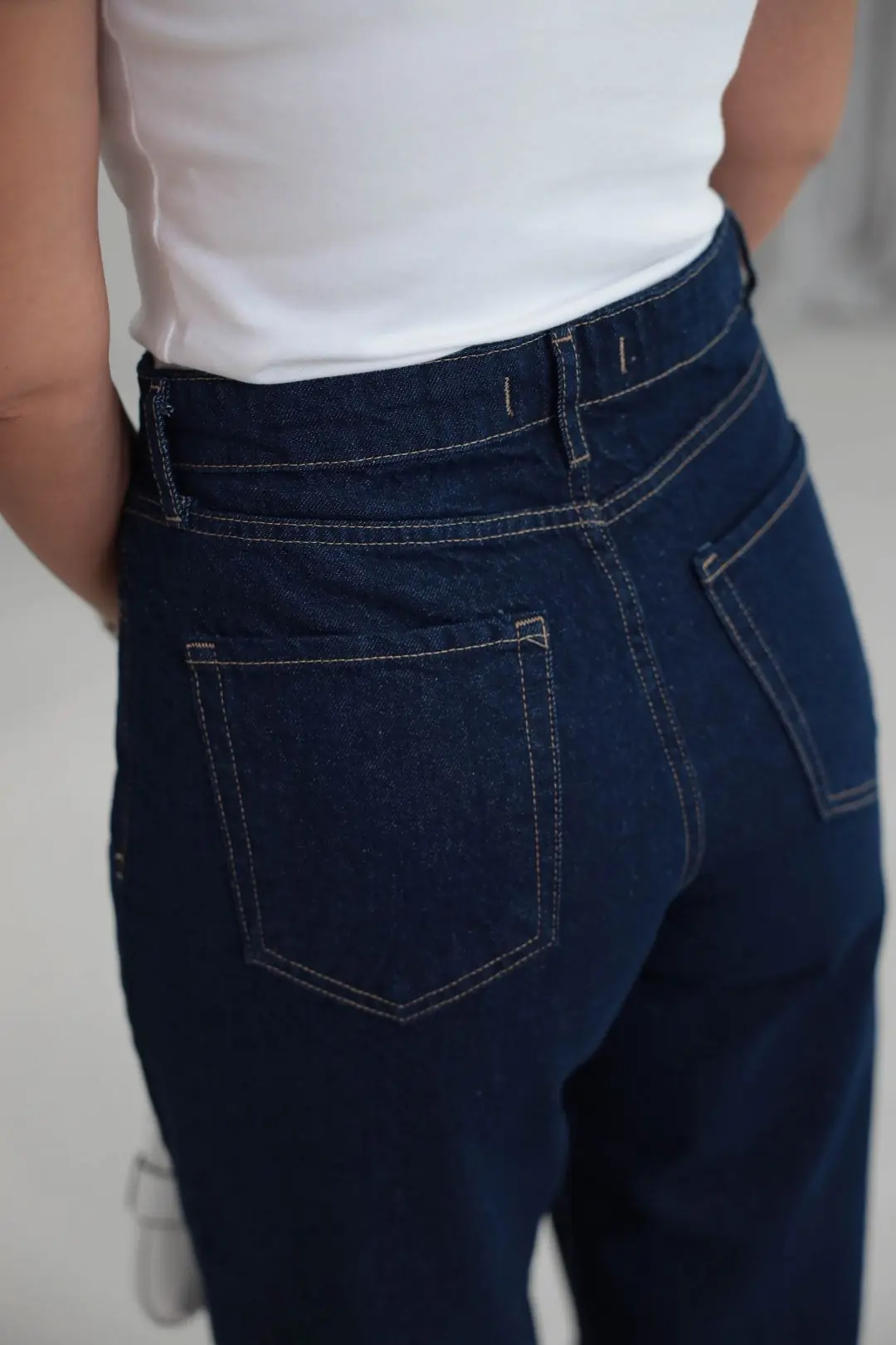 4186 Yüksek Bel Bilek Boy Jean LACİVERT