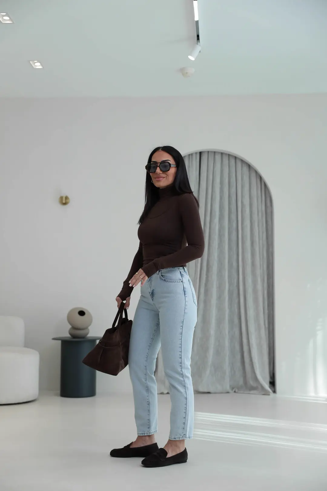 Orj İpkyl Mom Fit Jean BUZ MAVİ
