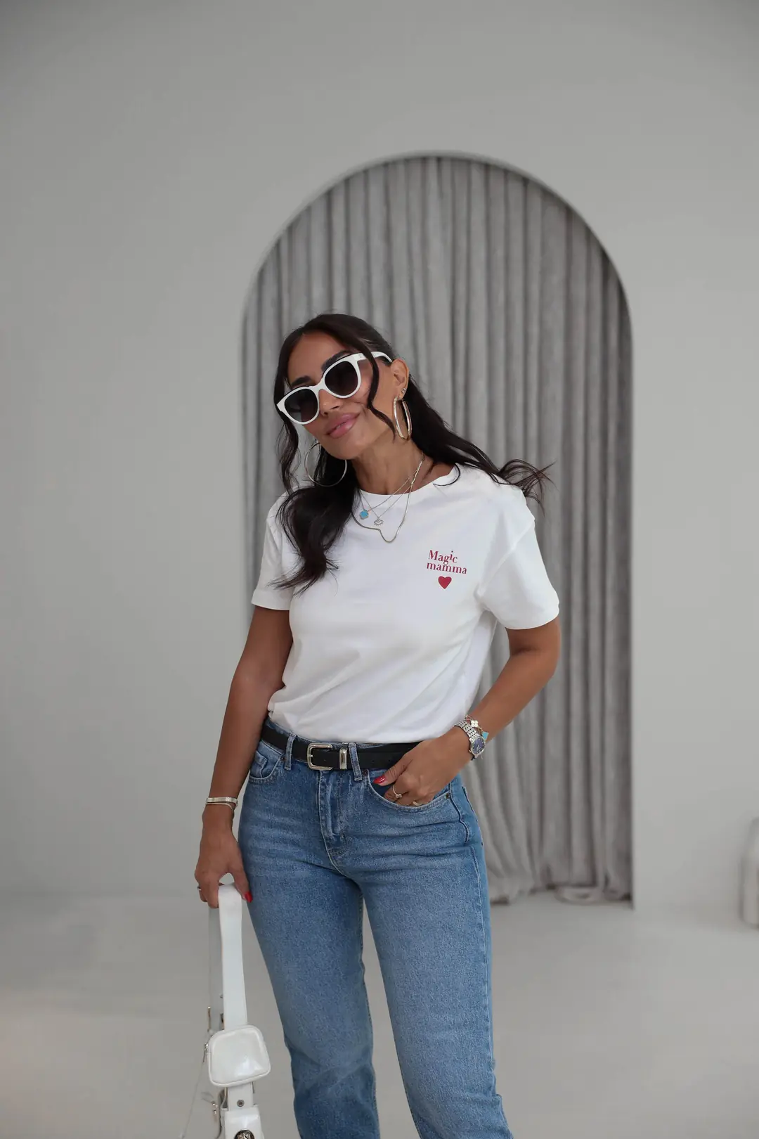 Magic Mama Baskılı Pamuklu Orj Tshirt EKRU