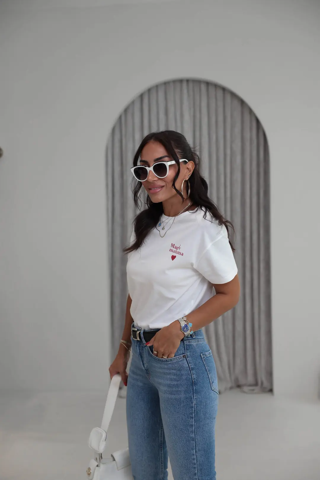 Magic Mama Baskılı Pamuklu Orj Tshirt EKRU