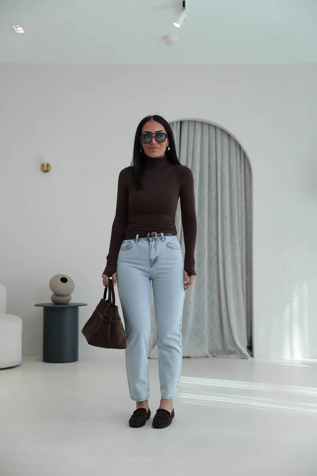 Orj İpkyl Mom Fit Jean BUZ MAVİ