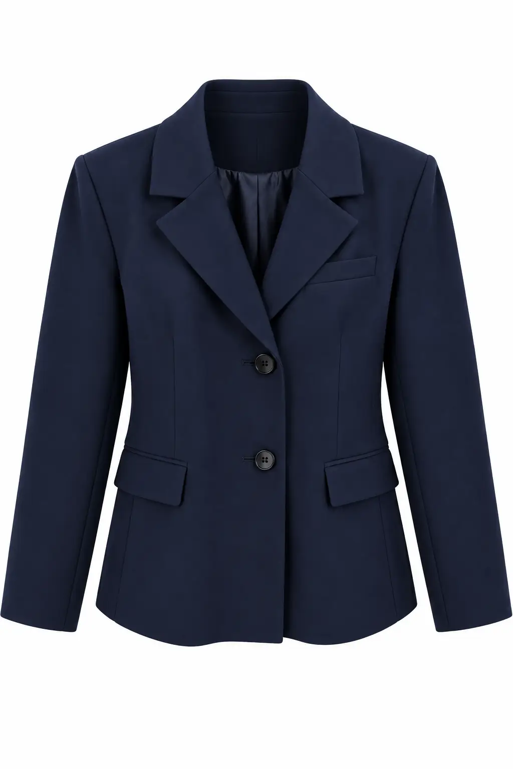 6344 Çift Düğmeli Cep Kapaklı Blazer Ceket LACİVERT