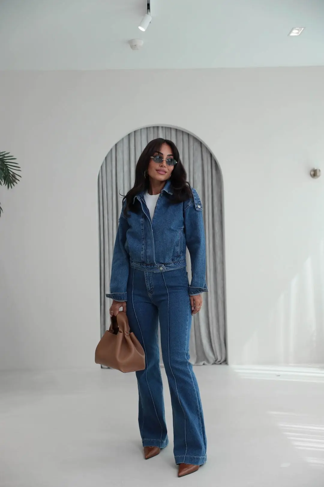 2628 Kemerli Önü Çimalı Denim Pantolon AÇIK MAVİ