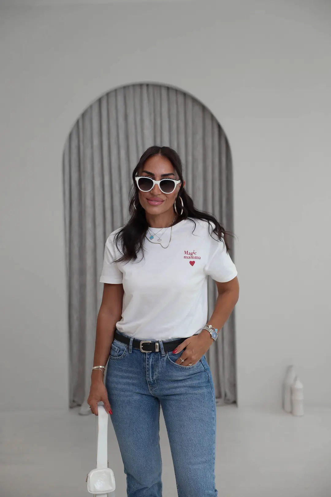 Magic Mama Baskılı Pamuklu Orj Tshirt EKRU
