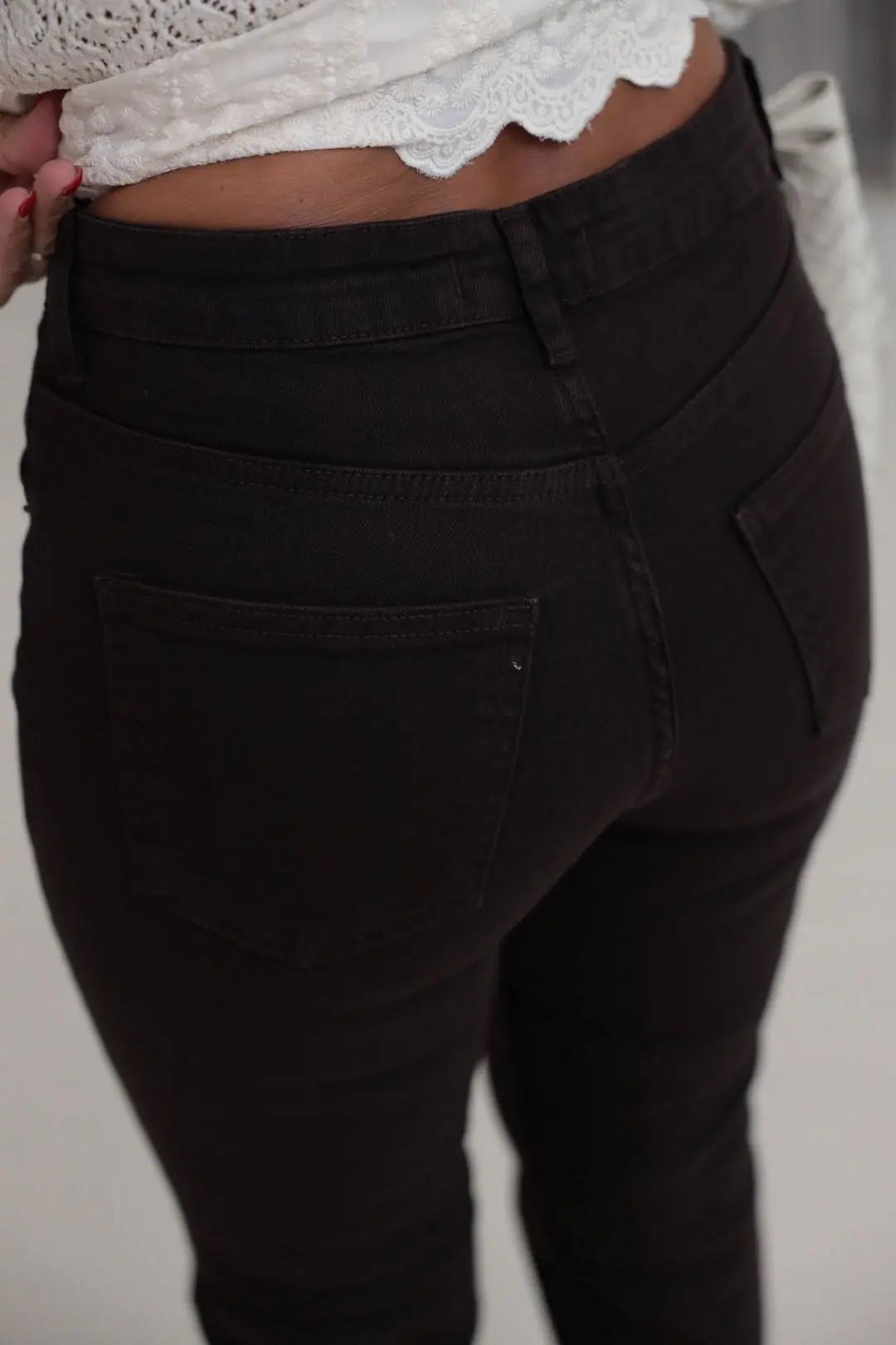 2402 Lazer Kesikli Boyfit Jean ACI KAHVE