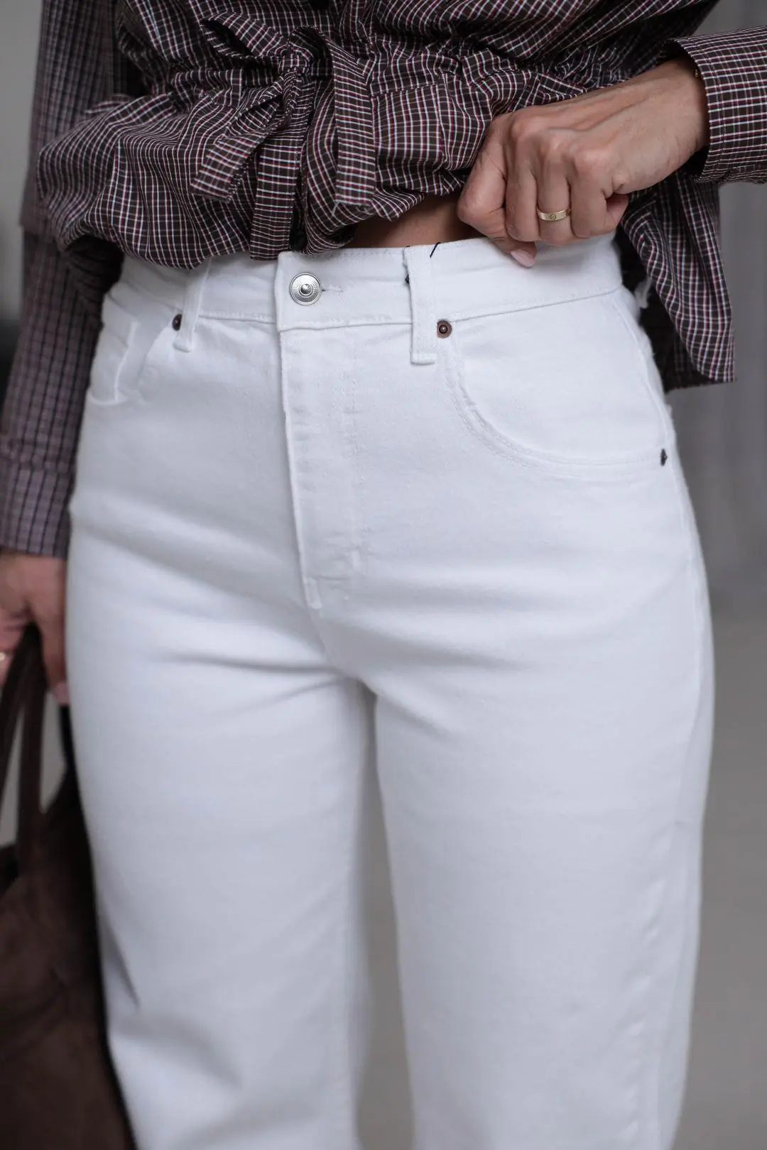 Yüksek Bel Wide Leg Jean BEYAZ