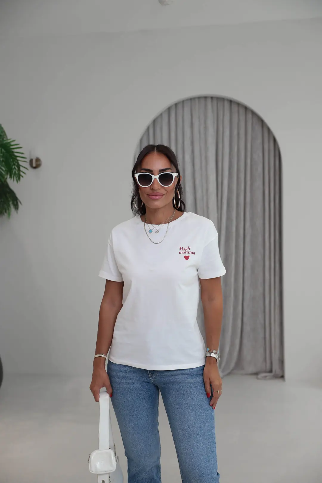 Magic Mama Baskılı Pamuklu Orj Tshirt EKRU - EKRU