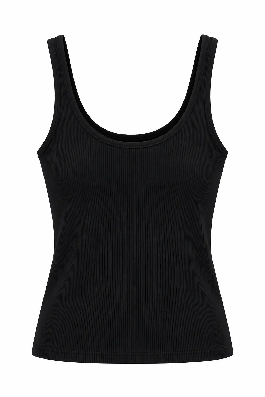 4113 Fitilli Askılı Crop Atlet SİYAH