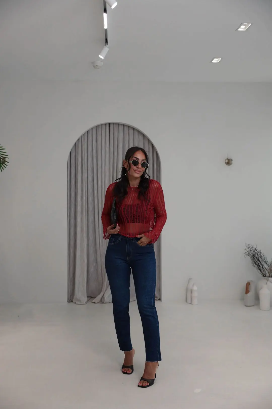 2402 Lazer Kesikli Boyfit Jean KOYU MAVİ