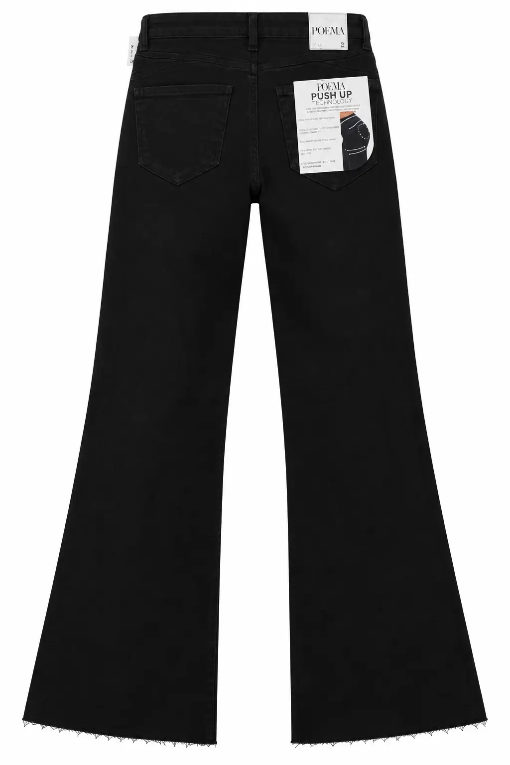 2508 Bol Paça Push-Up Jean SİYAH