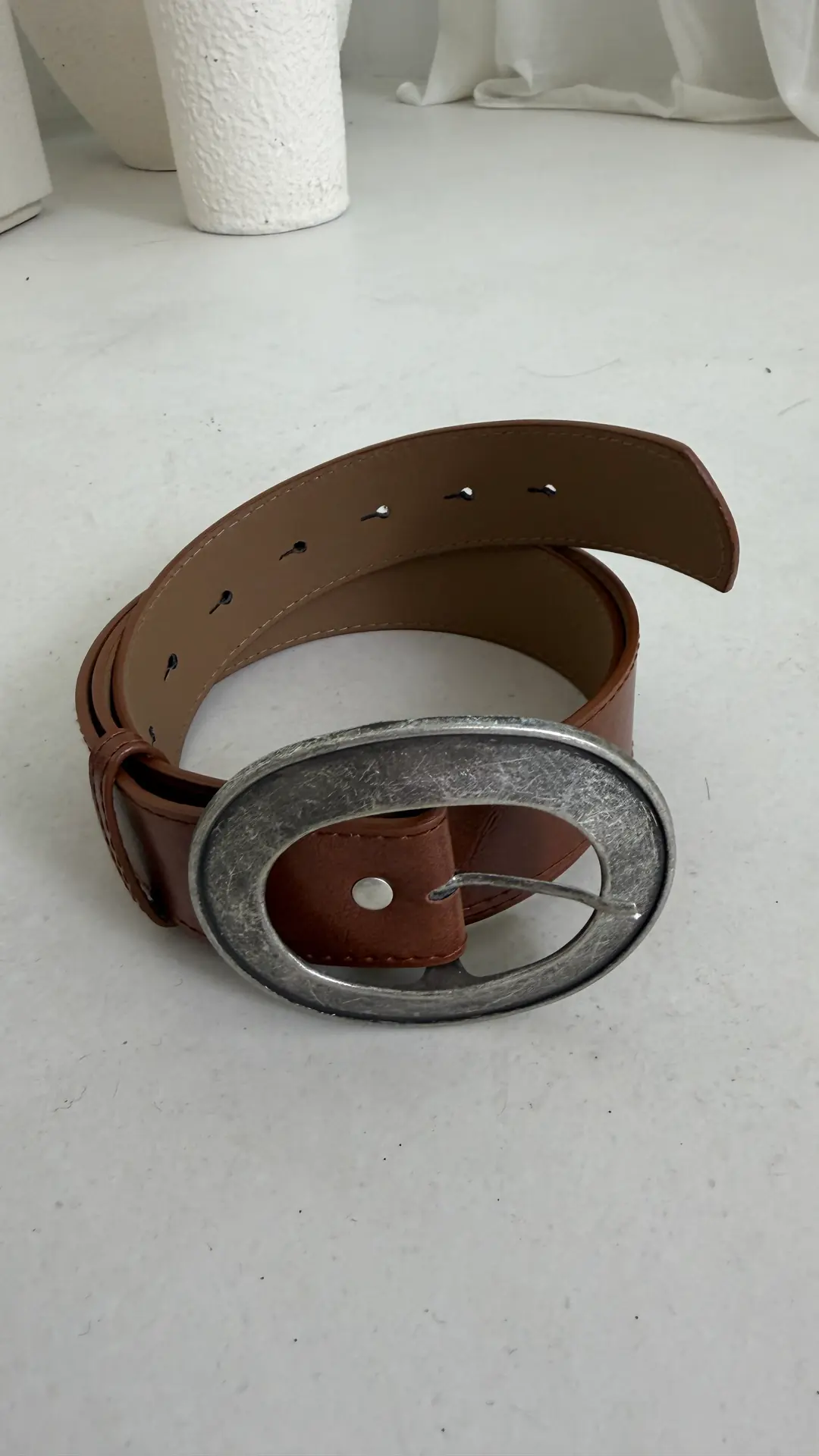 2559 Metal Oval Tokalı Kemer TABA - TABA