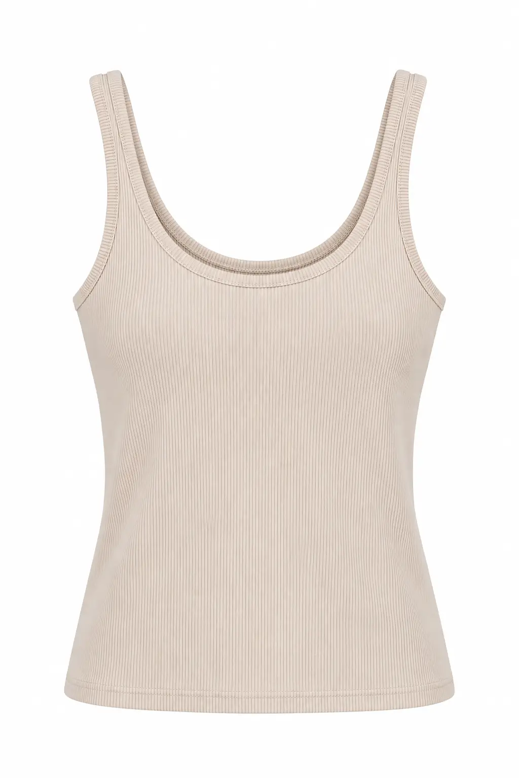 4113 Fitilli Askılı Crop Atlet BEJ