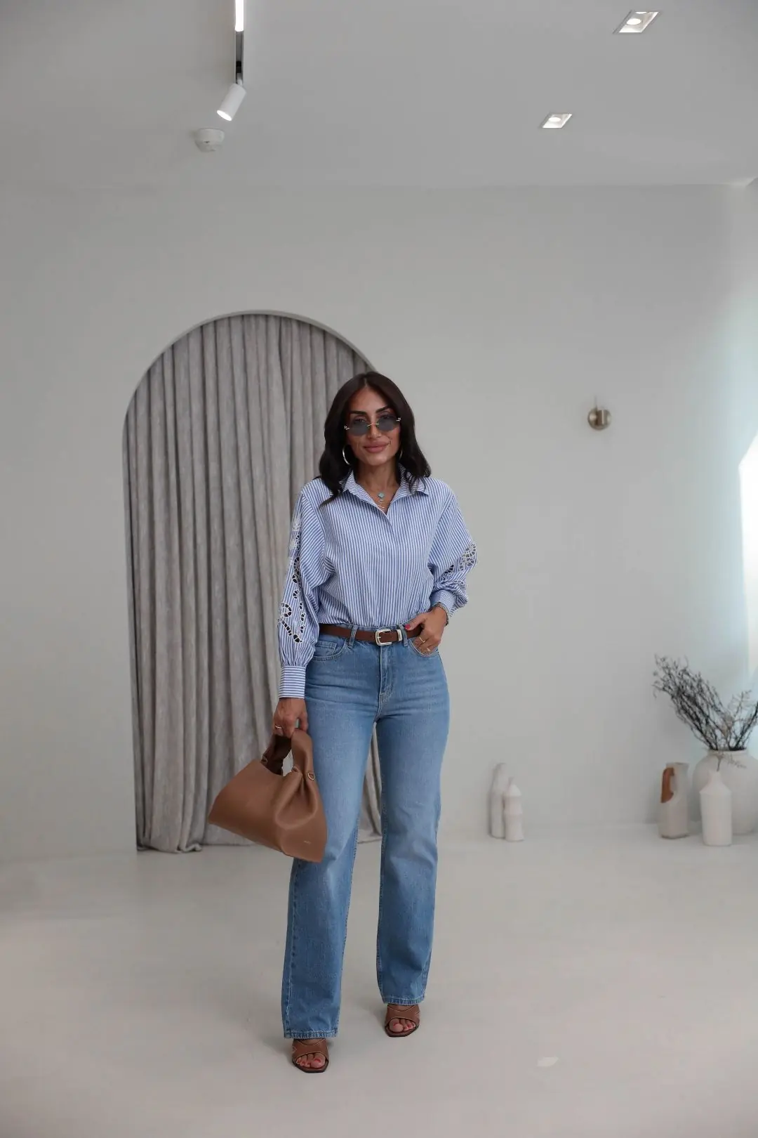 2411 Düz Paça Yüksek Bel Straight Jean MAVİ