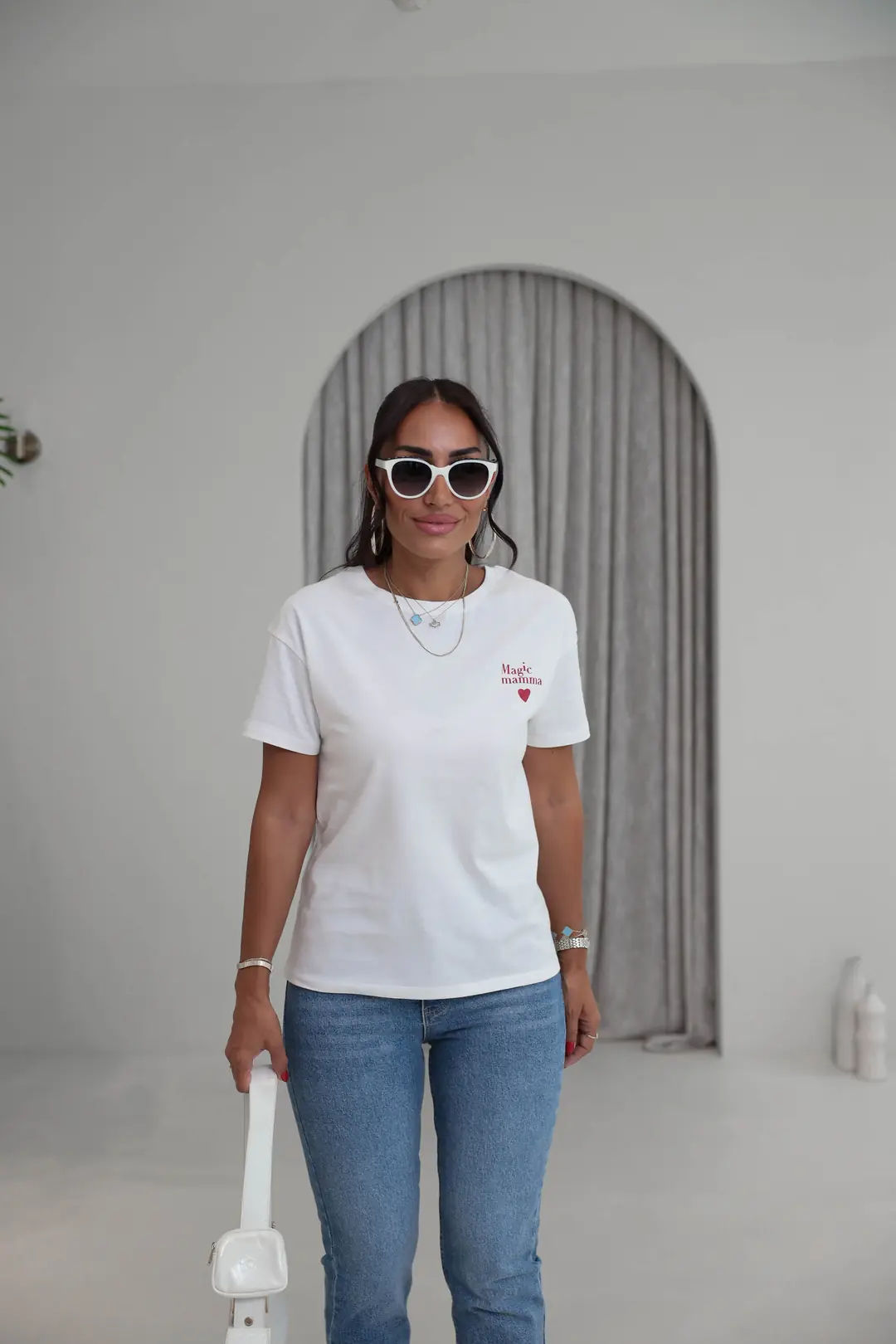 Magic Mama Baskılı Pamuklu Orj Tshirt EKRU