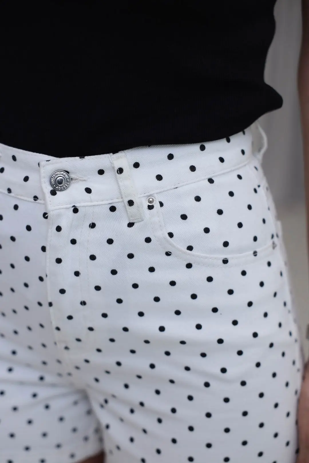 763 Puantiyeli Cotton Şort EKRU