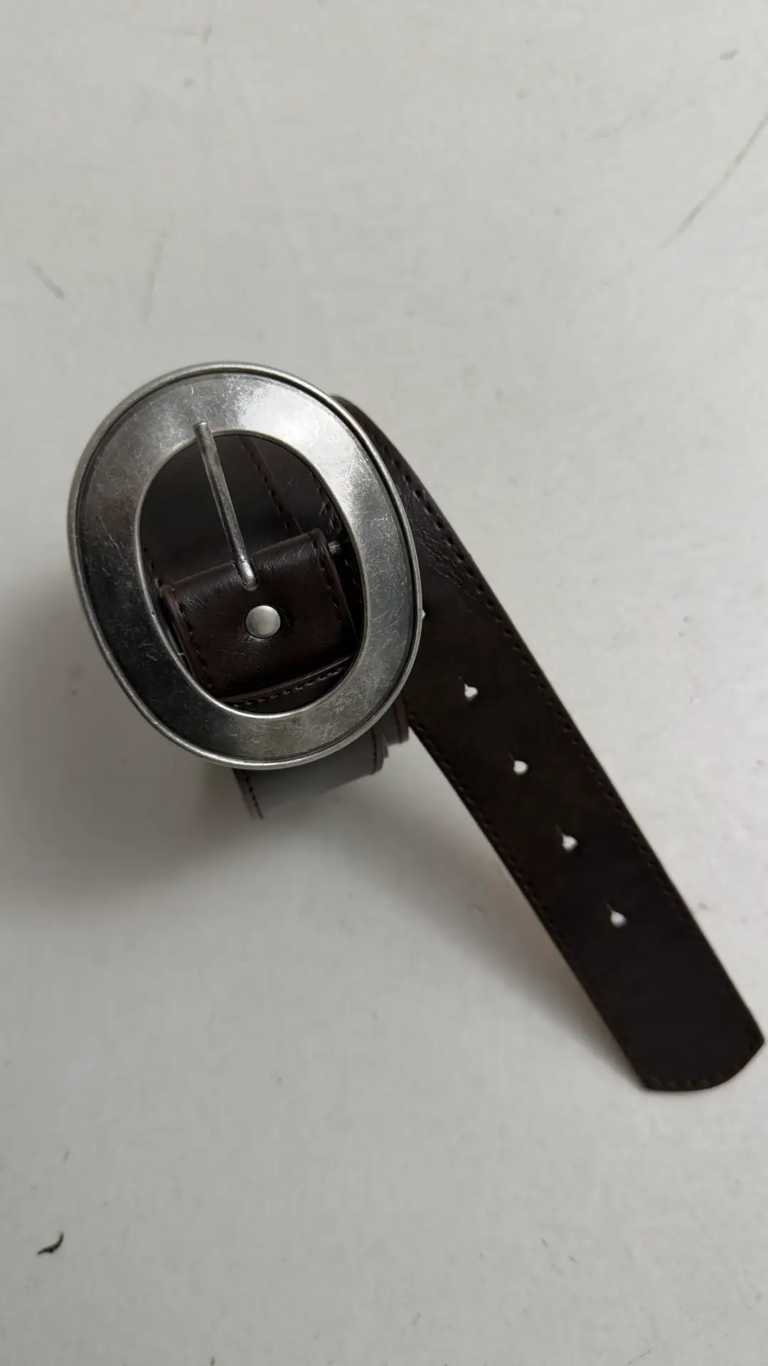 2559 Metal Oval Tokalı Kemer ACI KAHVE