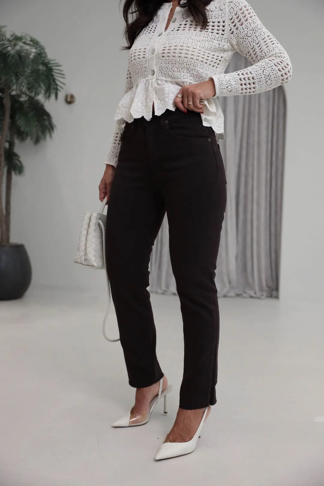 2402 Lazer Kesikli Boyfit Jean ACI KAHVE