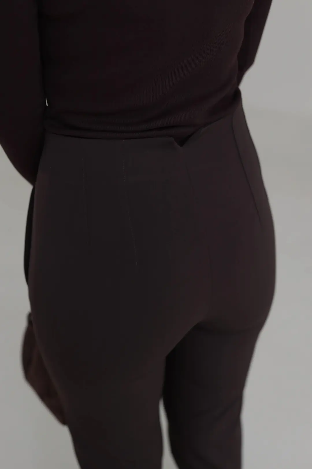 U5113-K Önü Flotalı Kumaş Pantolon KAHVE