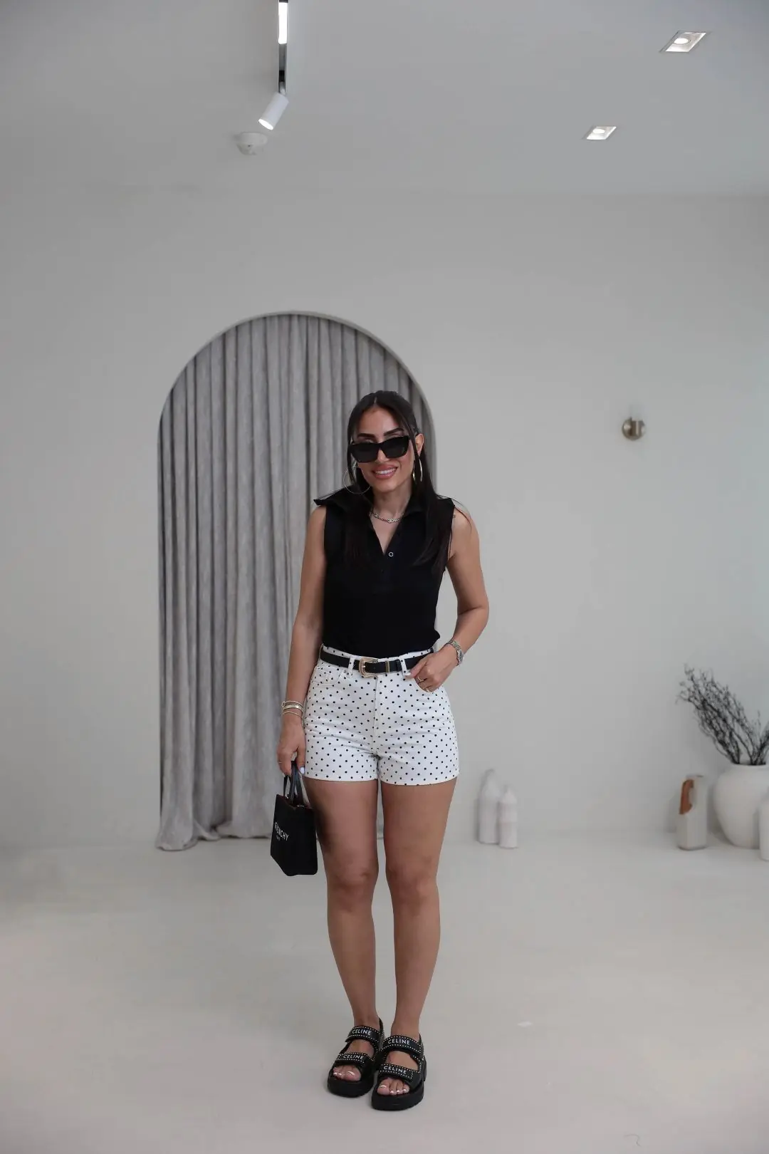 763 Puantiyeli Cotton Şort EKRU