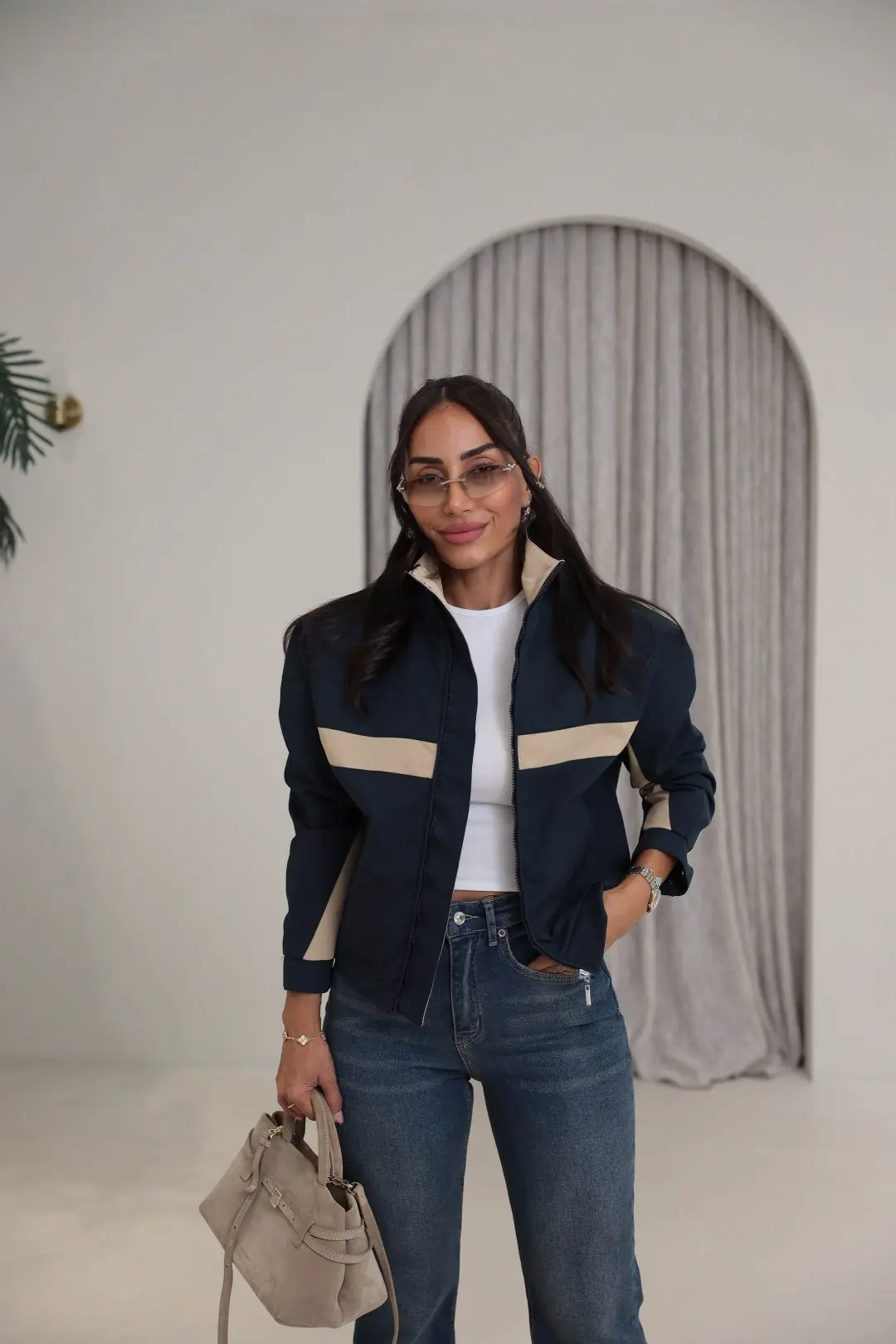 4238 Yves Model Bomber LACİVERT