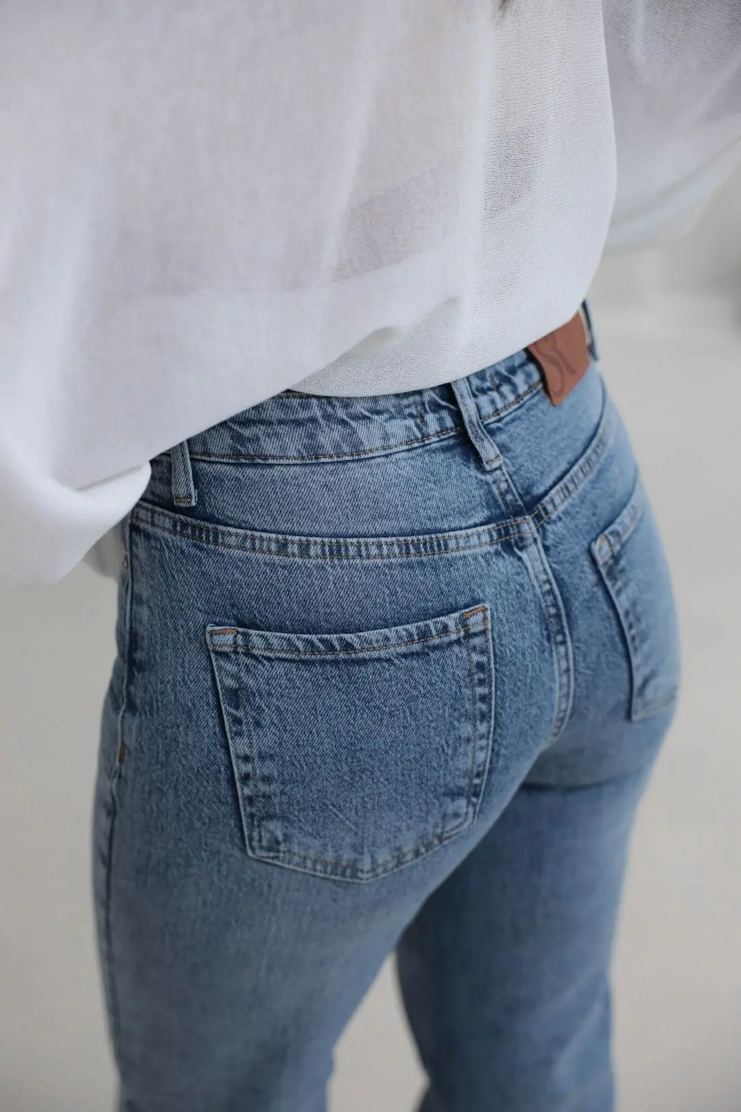 1057 Wide Leg Jean Pantolon MAVİ