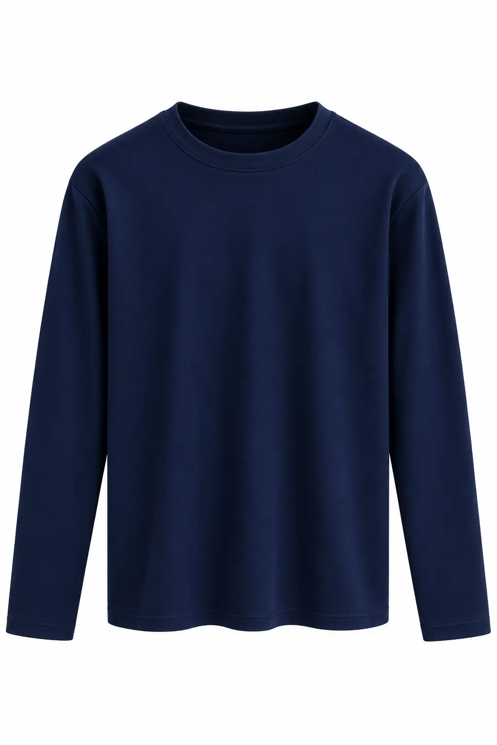 1448 Bisiklet Yaka uzun Kollu Oversize Tshirt LACİVERT