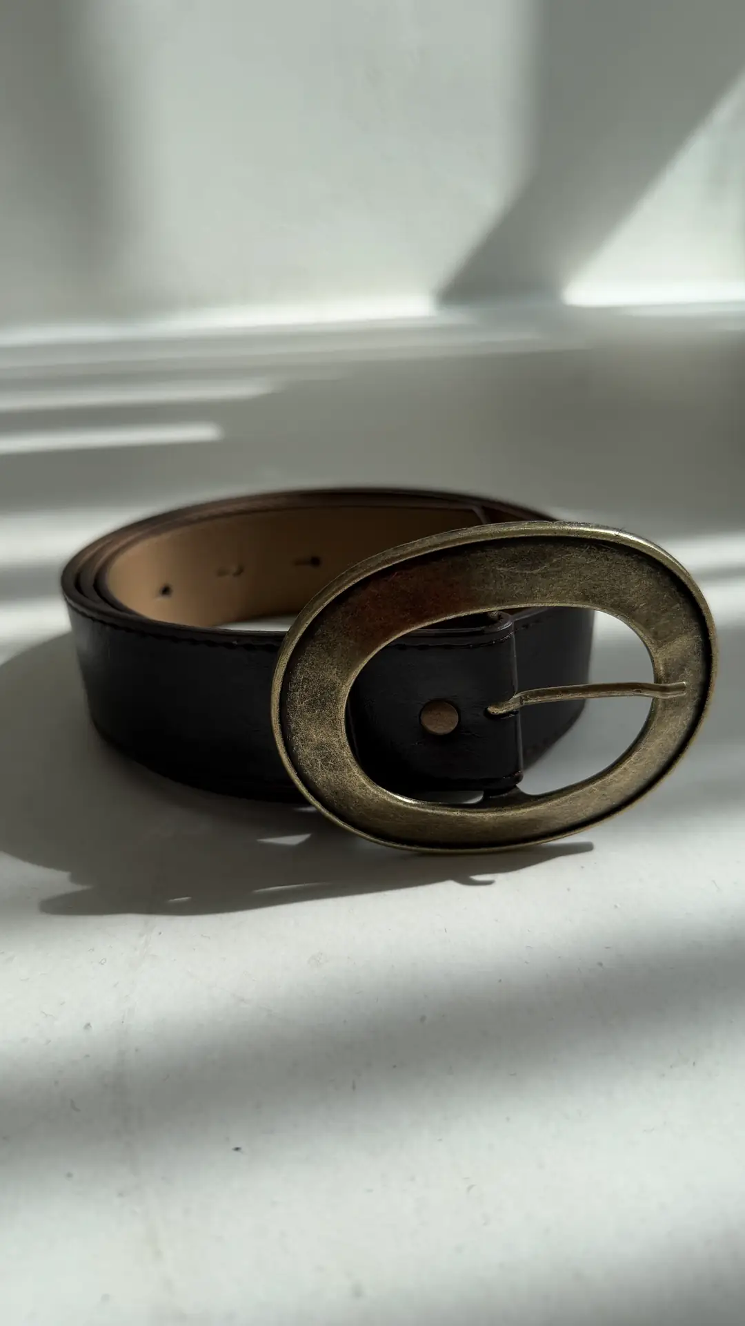 2559 Metal Oval Tokalı Kemer KAHVE-GOLD - KAHVE-GOLD